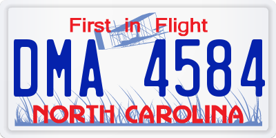 NC license plate DMA4584