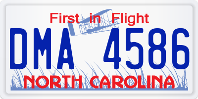 NC license plate DMA4586