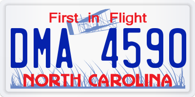NC license plate DMA4590