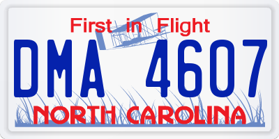 NC license plate DMA4607