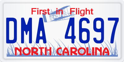 NC license plate DMA4697