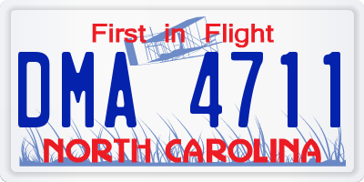 NC license plate DMA4711