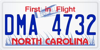 NC license plate DMA4732