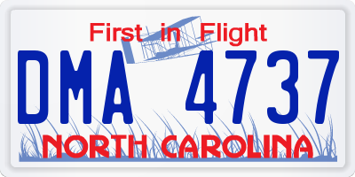 NC license plate DMA4737