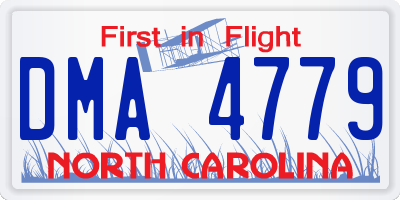 NC license plate DMA4779