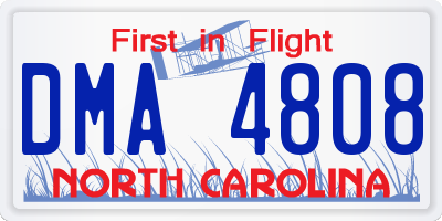 NC license plate DMA4808