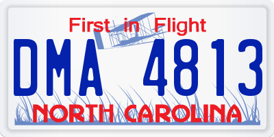 NC license plate DMA4813