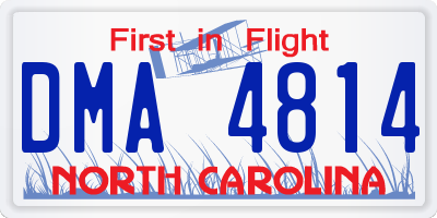 NC license plate DMA4814
