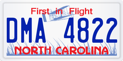 NC license plate DMA4822