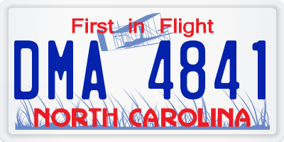 NC license plate DMA4841