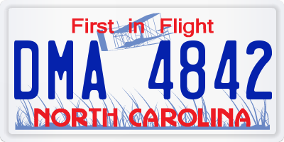 NC license plate DMA4842