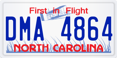 NC license plate DMA4864