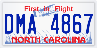 NC license plate DMA4867