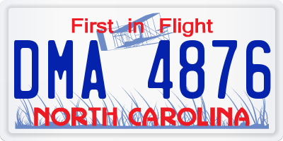 NC license plate DMA4876
