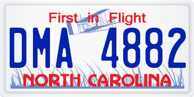 NC license plate DMA4882