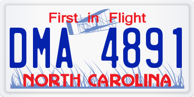 NC license plate DMA4891