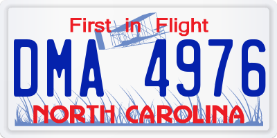 NC license plate DMA4976