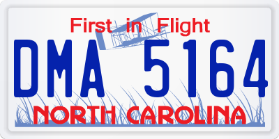 NC license plate DMA5164