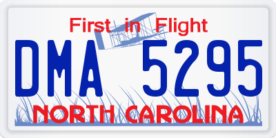 NC license plate DMA5295