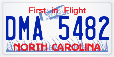 NC license plate DMA5482
