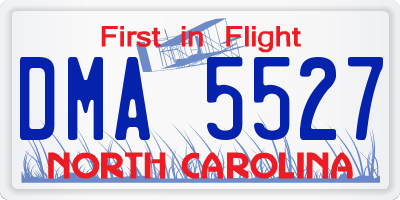 NC license plate DMA5527