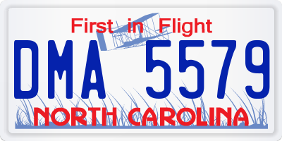 NC license plate DMA5579