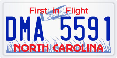 NC license plate DMA5591