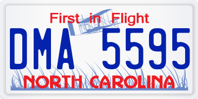 NC license plate DMA5595