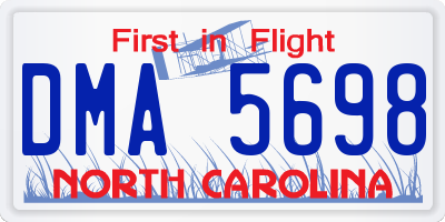 NC license plate DMA5698