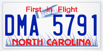 NC license plate DMA5791