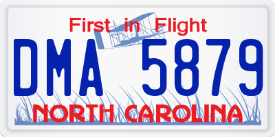 NC license plate DMA5879