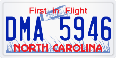 NC license plate DMA5946
