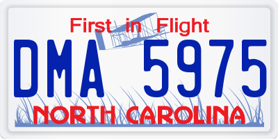 NC license plate DMA5975
