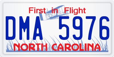 NC license plate DMA5976