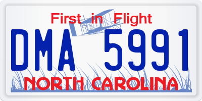 NC license plate DMA5991