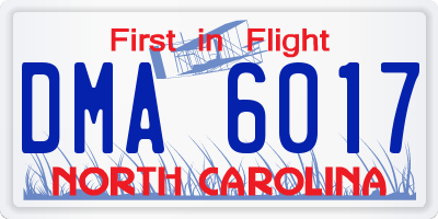 NC license plate DMA6017