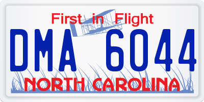 NC license plate DMA6044