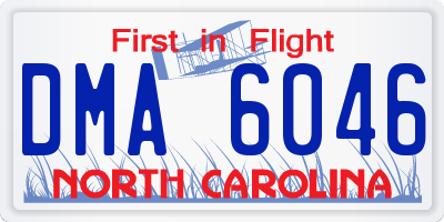 NC license plate DMA6046