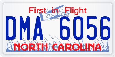 NC license plate DMA6056