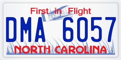 NC license plate DMA6057
