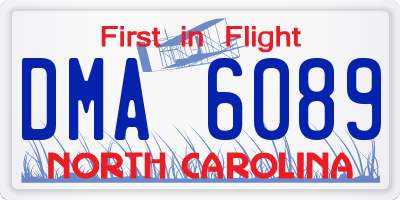 NC license plate DMA6089