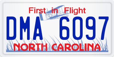 NC license plate DMA6097