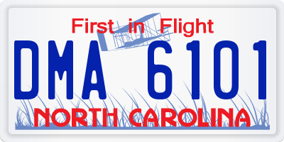 NC license plate DMA6101