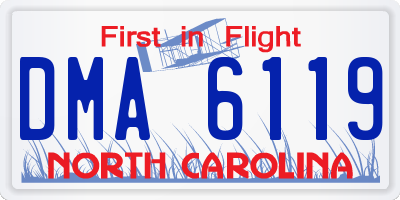 NC license plate DMA6119