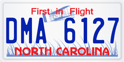 NC license plate DMA6127