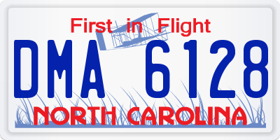 NC license plate DMA6128