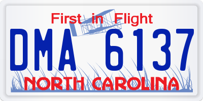 NC license plate DMA6137