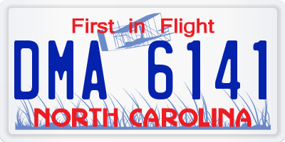 NC license plate DMA6141