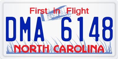 NC license plate DMA6148
