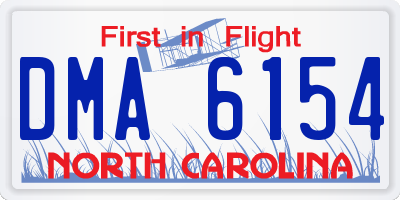NC license plate DMA6154